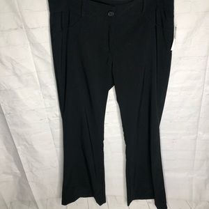 K. Mode Womens Dress Career Pants Black Stretch Flared Juniors Size 18 NWT